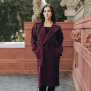 Burgundy coat